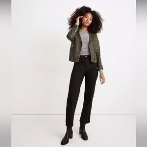 Madewell Slim Wide-Leg crop Jeans in Lunar Wash 25